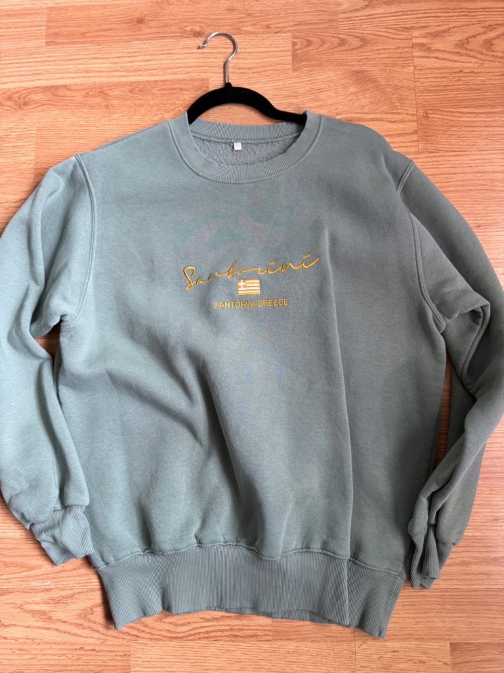 Santorini Embroidered Crewneck Sweatshirt - Sage Green